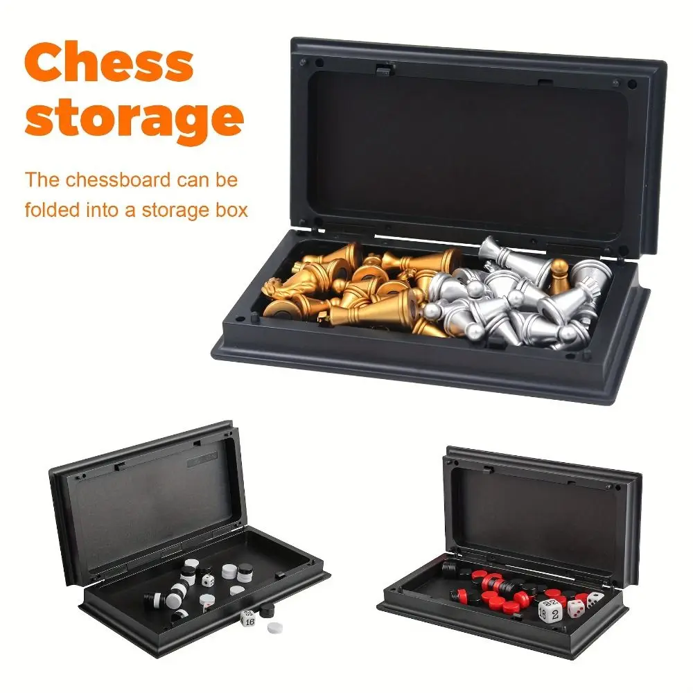 Pocket Size Gold Silver Mini Chess Set Magnetic Pieces Table Games Magnetic Chess Folded Design Board Game Travel Use
Pocket Size Gold Silver Mini Chess Set Magnetic Pieces Table Games Magnetic Chess Folded Design Board Game Travel Use