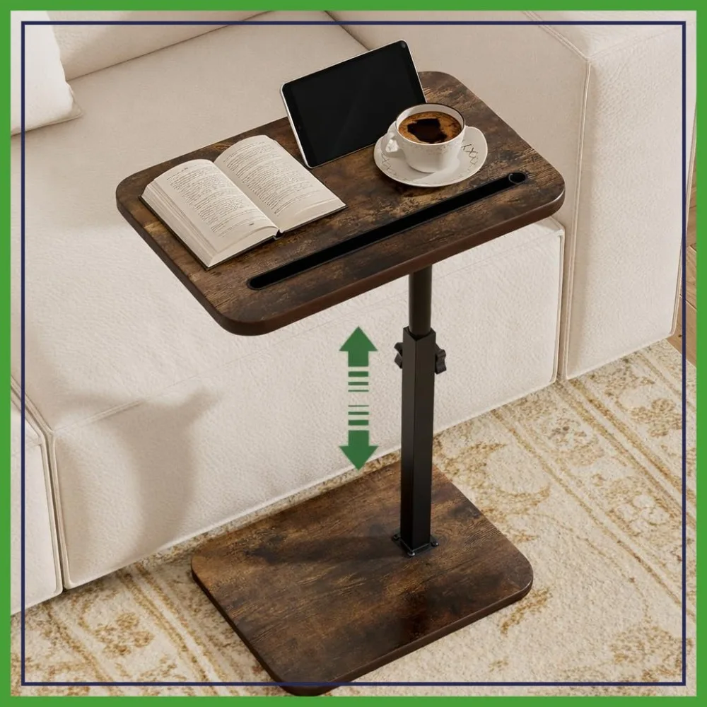 360° Swivel Sofa Side Table Set of 2, Adjustable Height Laptop Table for Work, TV Tray with Phone & Tablet Slot
360° Swivel Sofa Side Table Set of 2, Adjustable Height Laptop Table for Work, TV Tray with Phone & Tablet Slot