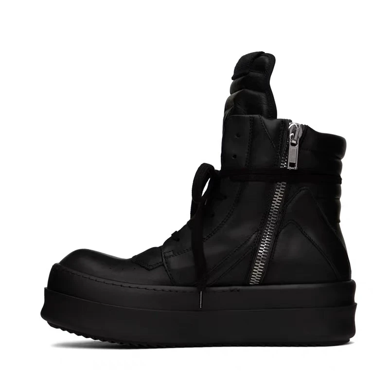 5cm Platform Thick Sole Full Grain Cowhide Leather ROCK High Street Zipper Quality GEO-BASKET BOOTS
5cm Platform Thick Sole Full Grain Cowhide Leather ROCK High Street Zipper Quality GEO-BASKET BOOTS