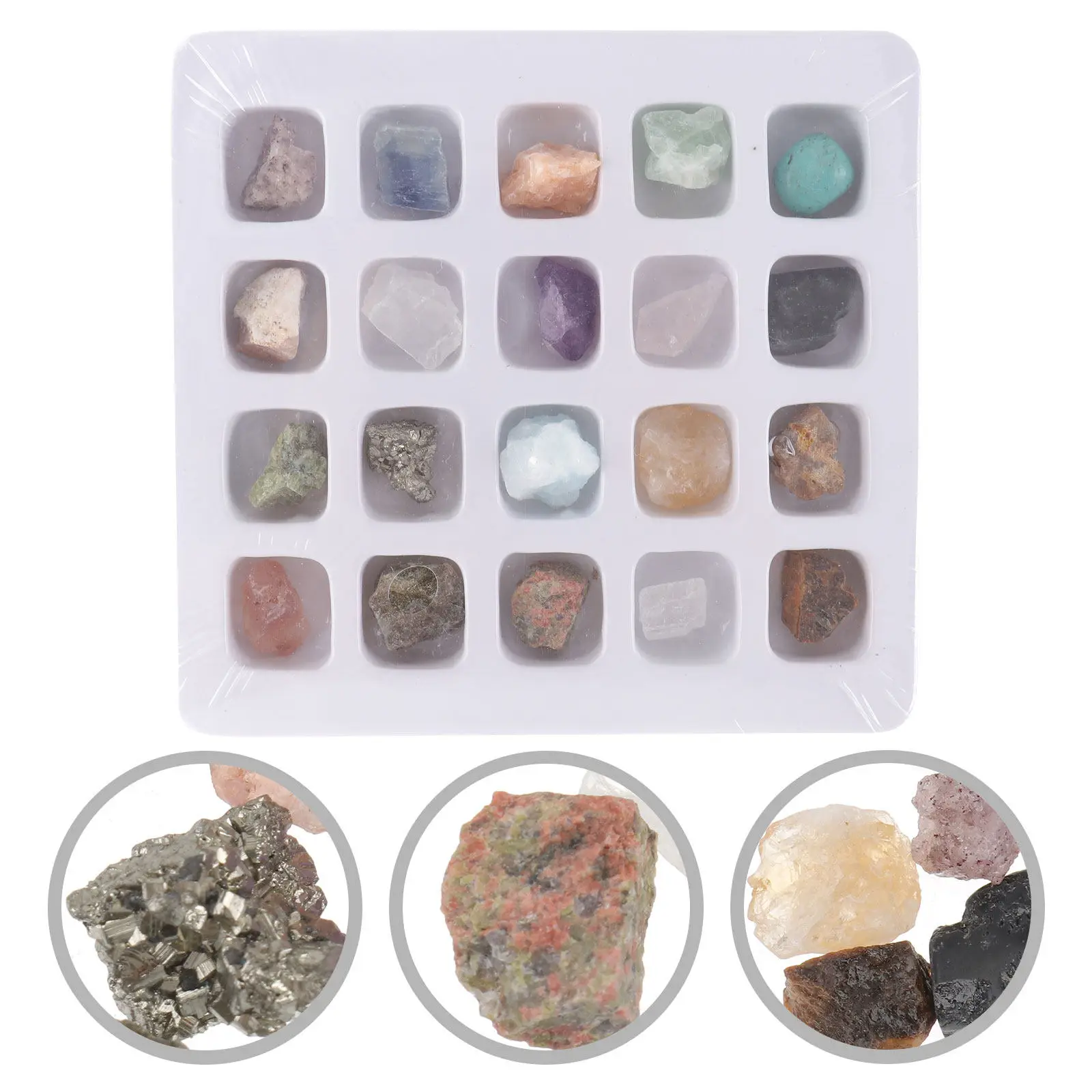 20 Ore Specimens Geology Teaching Set Early Education Interactive Science Exploring Kit Cognitive Development Learning Aid
20 Ore Specimens Geology Teaching Set Early Education Interactive Science Exploring Kit Cognitive Development Learning Aid