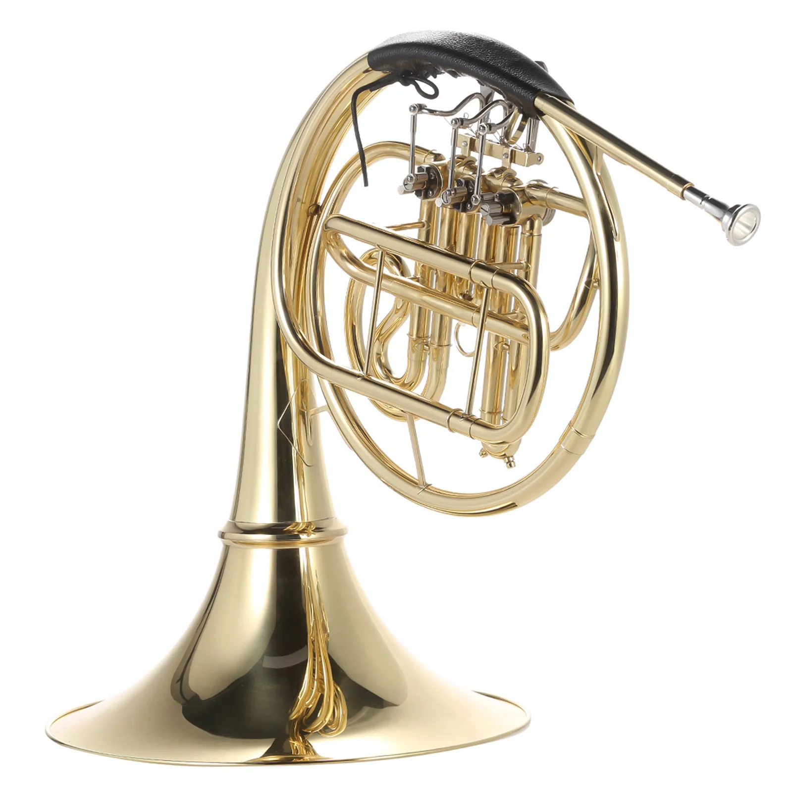 Bb Single French Horn 3 Key Brass Gold Lacquer SingleRow Split French Horn Wind Instrument with Cupronickel Mouthpiece
Bb Single French Horn 3 Key Brass Gold Lacquer SingleRow Split French Horn Wind Instrument with Cupronickel Mouthpiece