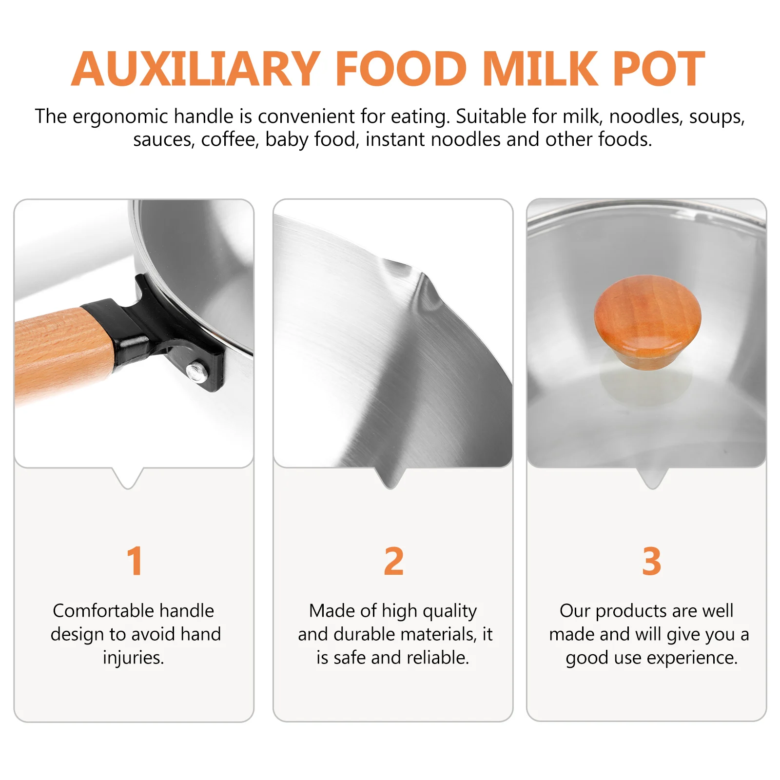 Small Milk Pot Household Cooking Soup Pot Food Instant Noodles Stainless Steel Kitchen Stockpot Easy Clean Flat Bottom Fast
Small Milk Pot Household Cooking Soup Pot Food Instant Noodles Stainless Steel Kitchen Stockpot Easy Clean Flat Bottom Fast