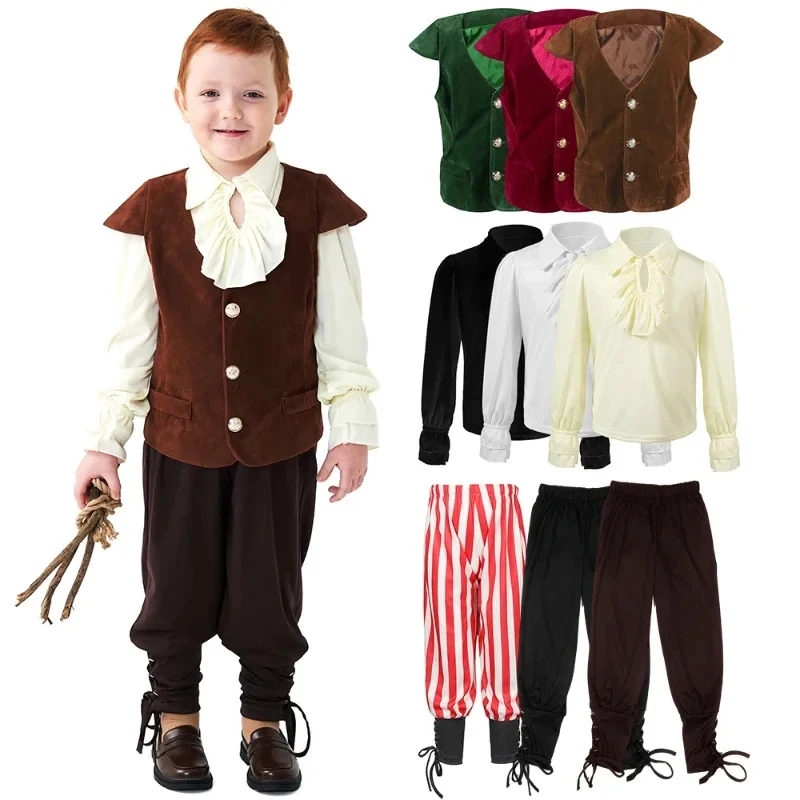 ABC123Kid Boys Medieval Renaissance Victorian Vampire Cosplay Costumes Children's Day Ruffled Pirate Knight Costume Ss,3'f.5;j.8
ABC123Kid Boys Medieval Renaissance Victorian Vampire Cosplay Costumes Children's Day Ruffled Pirate Knight Costume Ss,3'f.5;j.8