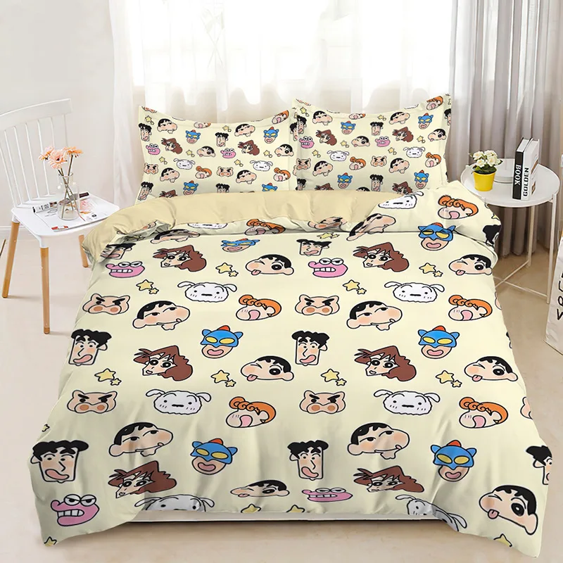 Japanese anime Crayon Shin-chan Quilt Duvet Pillowcase 3D Printed Shin-chan Bedding Set Duvet Cover for Children and Boys Teenag
Japanese anime Crayon Shin-chan Quilt Duvet Pillowcase 3D Printed Shin-chan Bedding Set Duvet Cover for Children and Boys Teenag