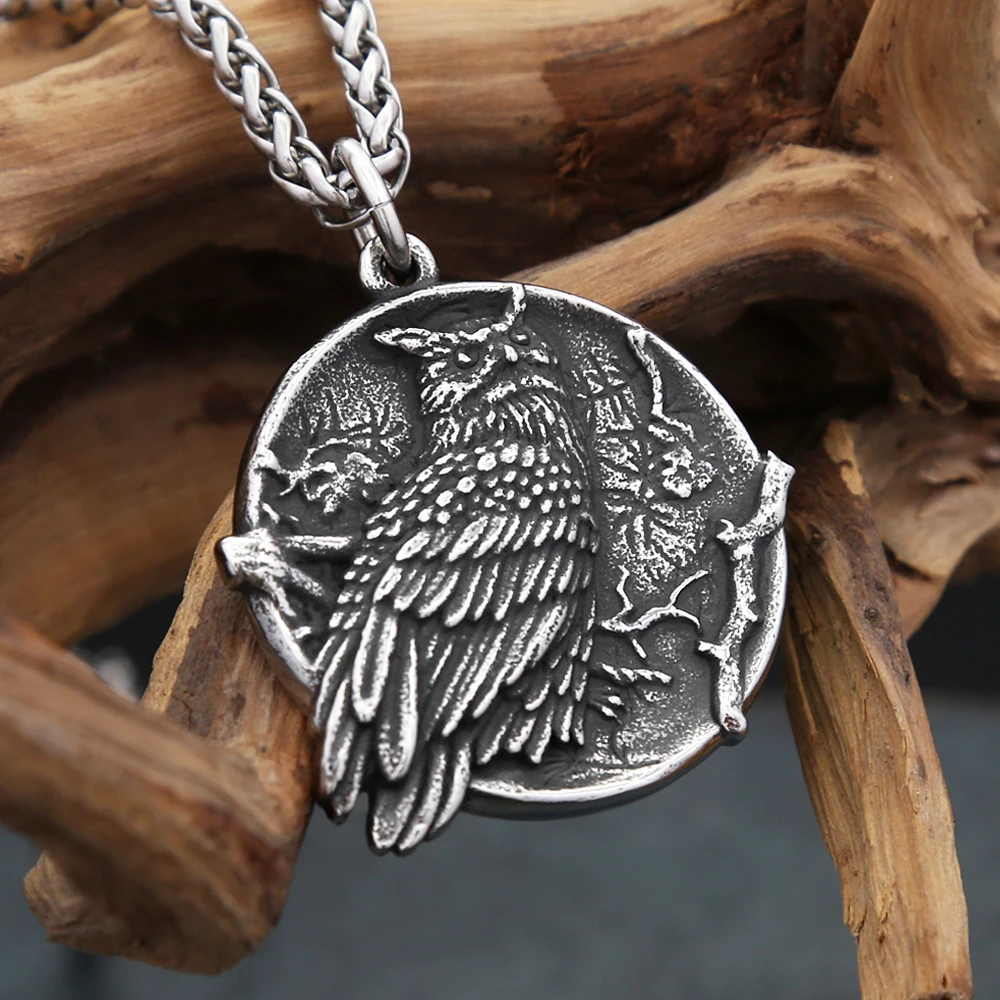 Fashion Vintage Owl Pendant Necklace Men's 316L Stainless Steel Nordic Vikings Animal Necklaces Hip Hop Biker Jewelry Wholesale
Fashion Vintage Owl Pendant Necklace Men's 316L Stainless Steel Nordic Vikings Animal Necklaces Hip Hop Biker Jewelry Wholesale