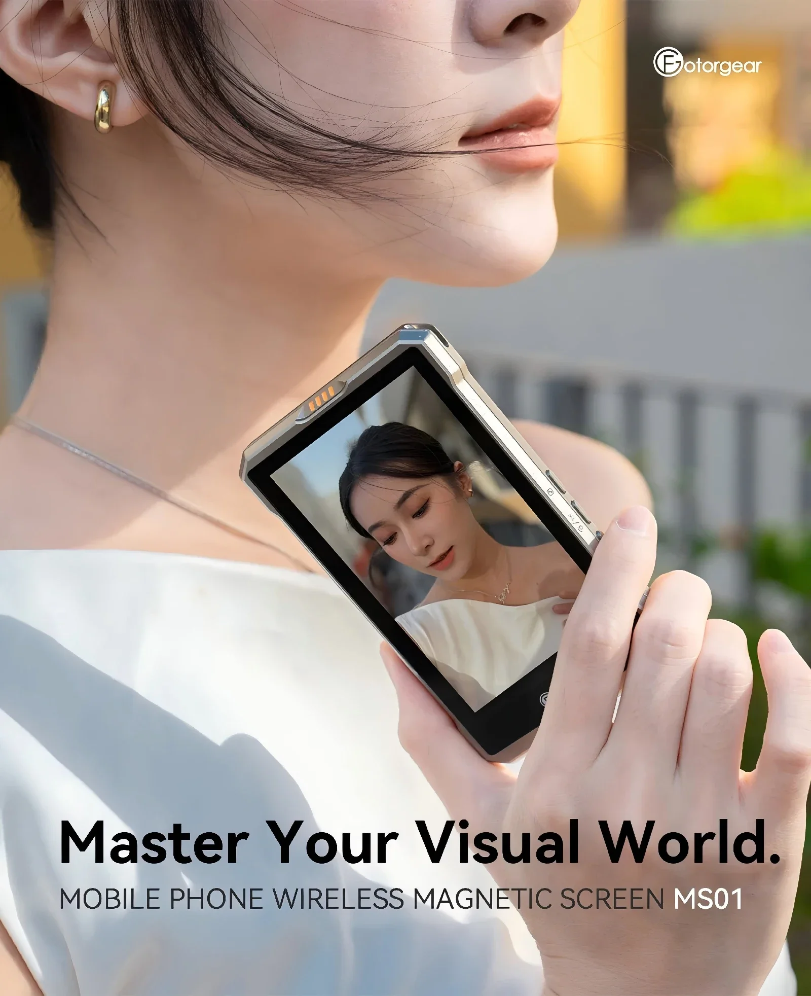 FG Fotorgear MS01 Monitor Screen using phone rear camera for Selfie Vlog or Live Stream TikTok Compatible with iPhone
FG Fotorgear MS01 Monitor Screen using phone rear camera for Selfie Vlog or Live Stream TikTok Compatible with iPhone