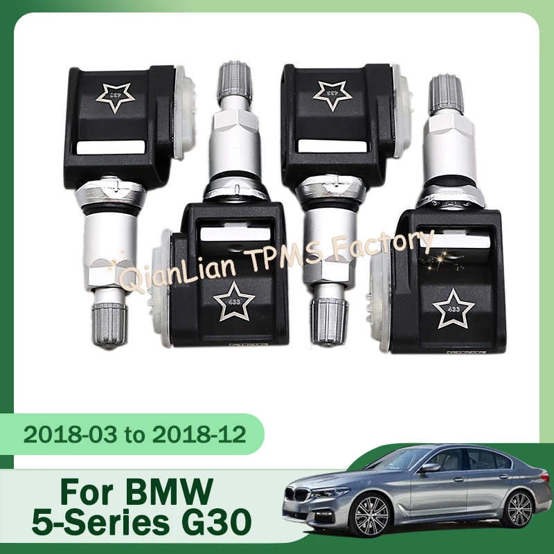 For BMW 5-Series G30 2018-03 To 2018-12 Tire Pressure Monitor Systems 4pcs 433MHz TPMS Sensor 6887140
For BMW 5-Series G30 2018-03 To 2018-12 Tire Pressure Monitor Systems 4pcs 433MHz TPMS Sensor 6887140