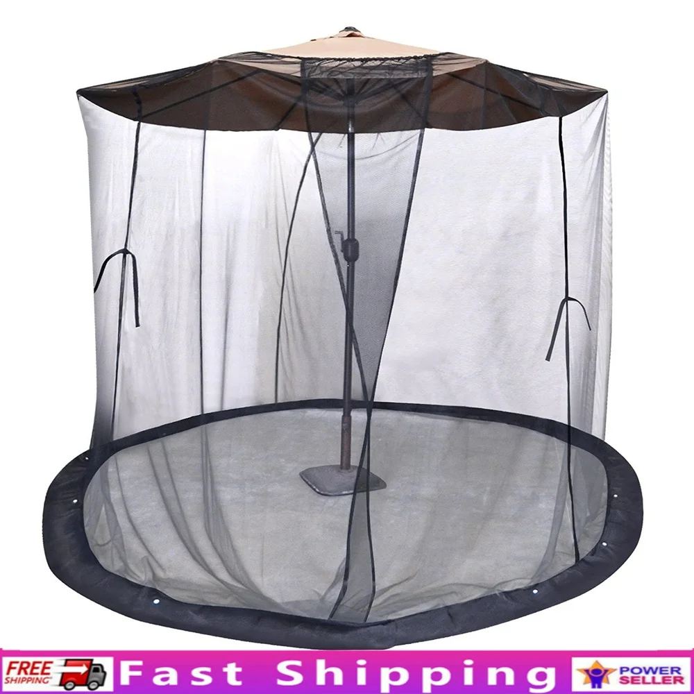 Black Round Market Patio Umbrella Screen Zippered Insect Mosquito Netting Easy Access Adjustable Cinch Top Quick Setup Outdoor
Black Round Market Patio Umbrella Screen Zippered Insect Mosquito Netting Easy Access Adjustable Cinch Top Quick Setup Outdoor