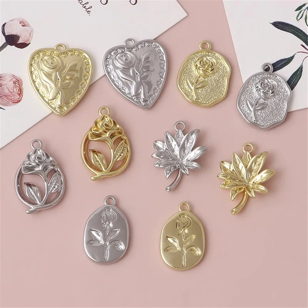 Copper Plated 18k Fashionable Irregularly Shaped DIY Heart-shaped Flower Pendant Personalized Accessory Handcrafted Material
Copper Plated 18k Fashionable Irregularly Shaped DIY Heart-shaped Flower Pendant Personalized Accessory Handcrafted Material