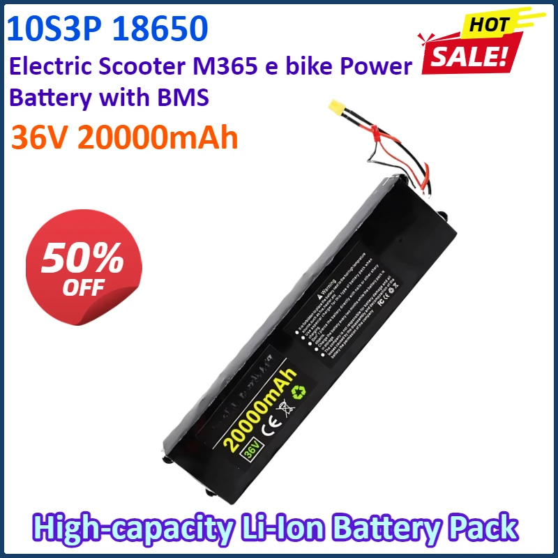 36V 10Ah 14Ah 20Ah Battery 10S3P 18650 Lithium Battery Pack 20000mAh 42V Electric Scooter M365 e bike Power Battery with BMS
36V 10Ah 14Ah 20Ah Battery 10S3P 18650 Lithium Battery Pack 20000mAh 42V Electric Scooter M365 e bike Power Battery with BMS