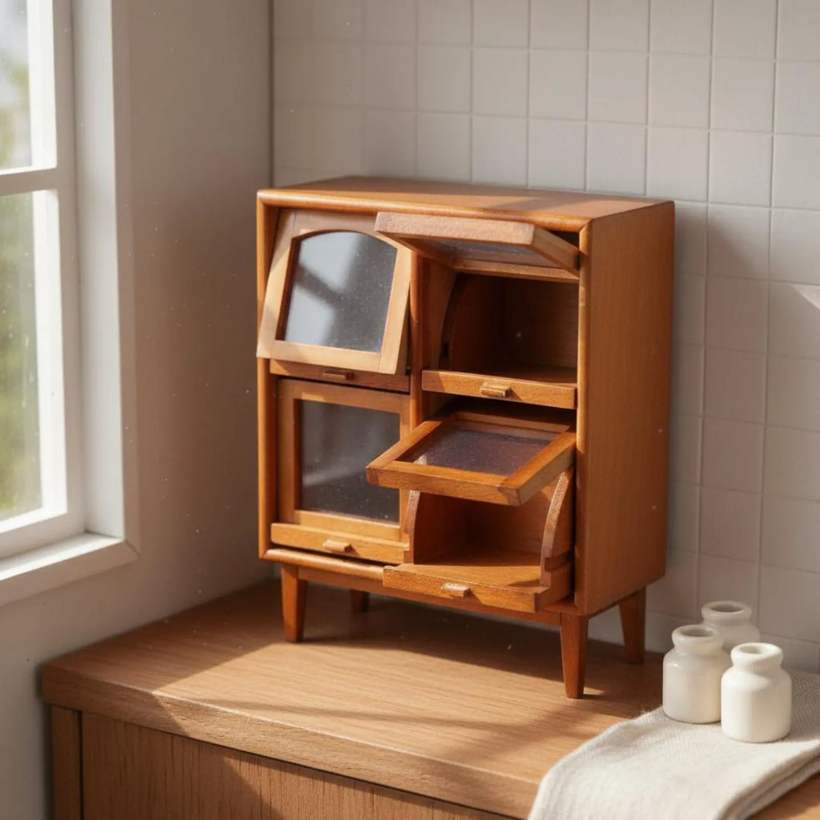 Wooden Dollhouse Storage Cabinet Realistic Design Dollhouse Display Cupboard Toy Accessory for Hobbyists
Wooden Dollhouse Storage Cabinet Realistic Design Dollhouse Display Cupboard Toy Accessory for Hobbyists