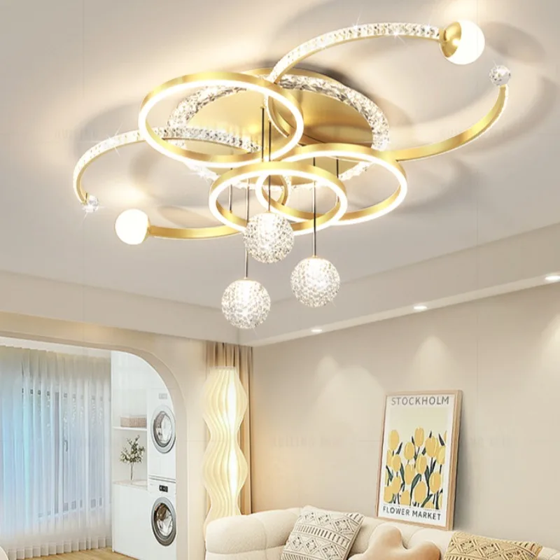 Minimally Modern Light Luxury Crystal LED Ceiling Light Nordic Creative Living Room Home Atmosphere Bedroom Ring Pendant Light
Minimally Modern Light Luxury Crystal LED Ceiling Light Nordic Creative Living Room Home Atmosphere Bedroom Ring Pendant Light