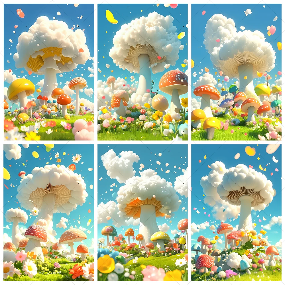 Spring Clouds Large Mushroom Photography Background Green Grass Flower Kids Newborn Spring Photo Shoot Props Party Decor Gifts
Spring Clouds Large Mushroom Photography Background Green Grass Flower Kids Newborn Spring Photo Shoot Props Party Decor Gifts