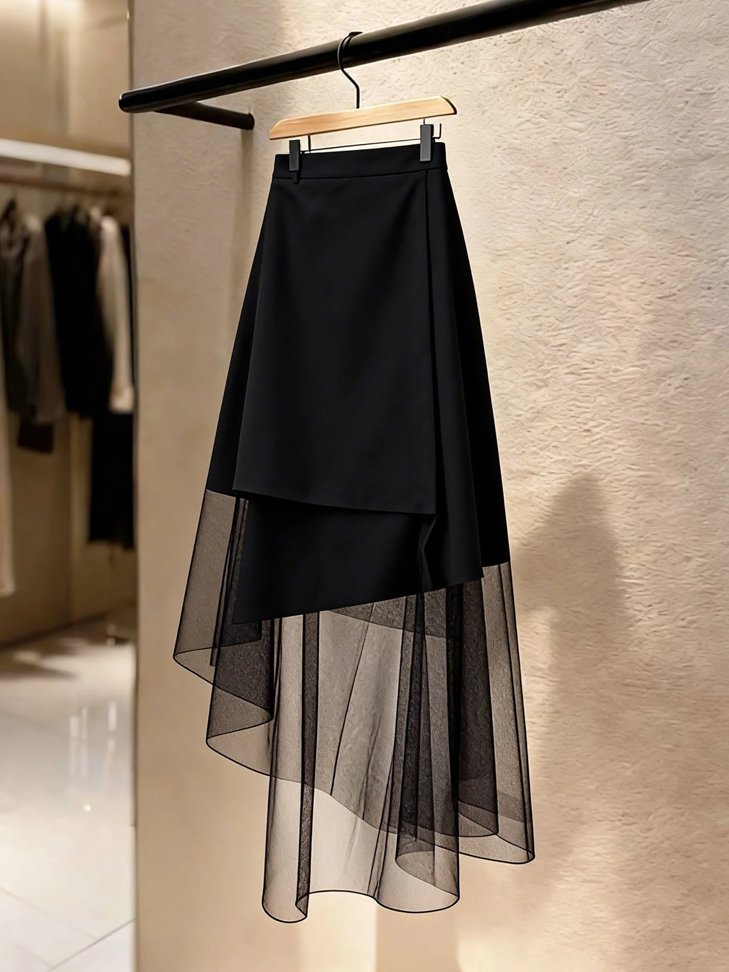 Versatile A-Line Midi Skirt with Mesh Paneling Irregular Hem Commuter Style Women's Fashion Korean Style Summer Skirts
Versatile A-Line Midi Skirt with Mesh Paneling Irregular Hem Commuter Style Women's Fashion Korean Style Summer Skirts