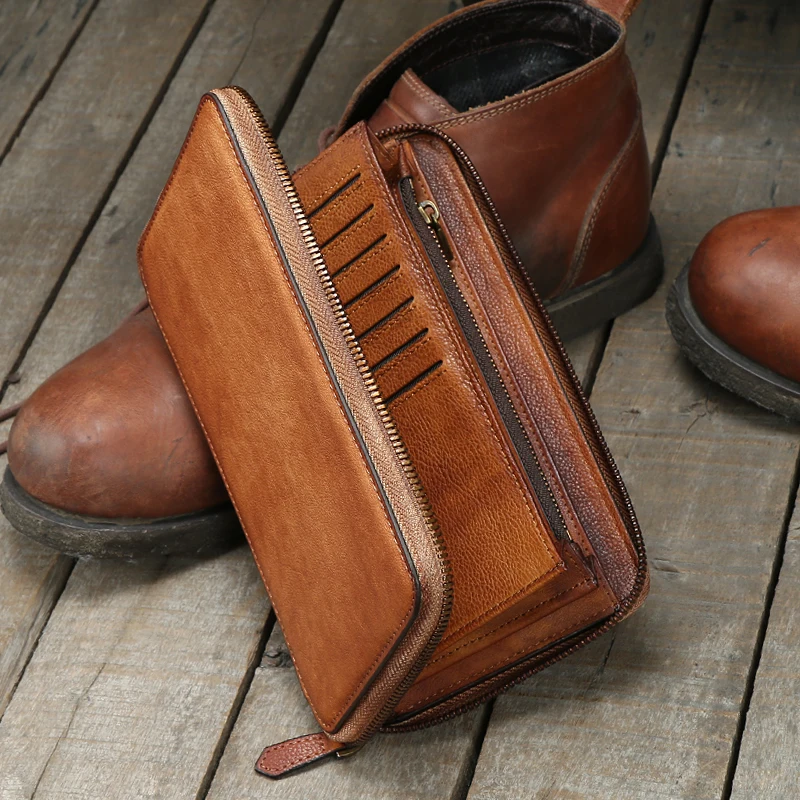 Luxury Full Grain Genuine Leather Long Wallet Men Purse Cowhide Leather Clutch Wallet Zipper around Women Money Clips Money Bag
Luxury Full Grain Genuine Leather Long Wallet Men Purse Cowhide Leather Clutch Wallet Zipper around Women Money Clips Money Bag