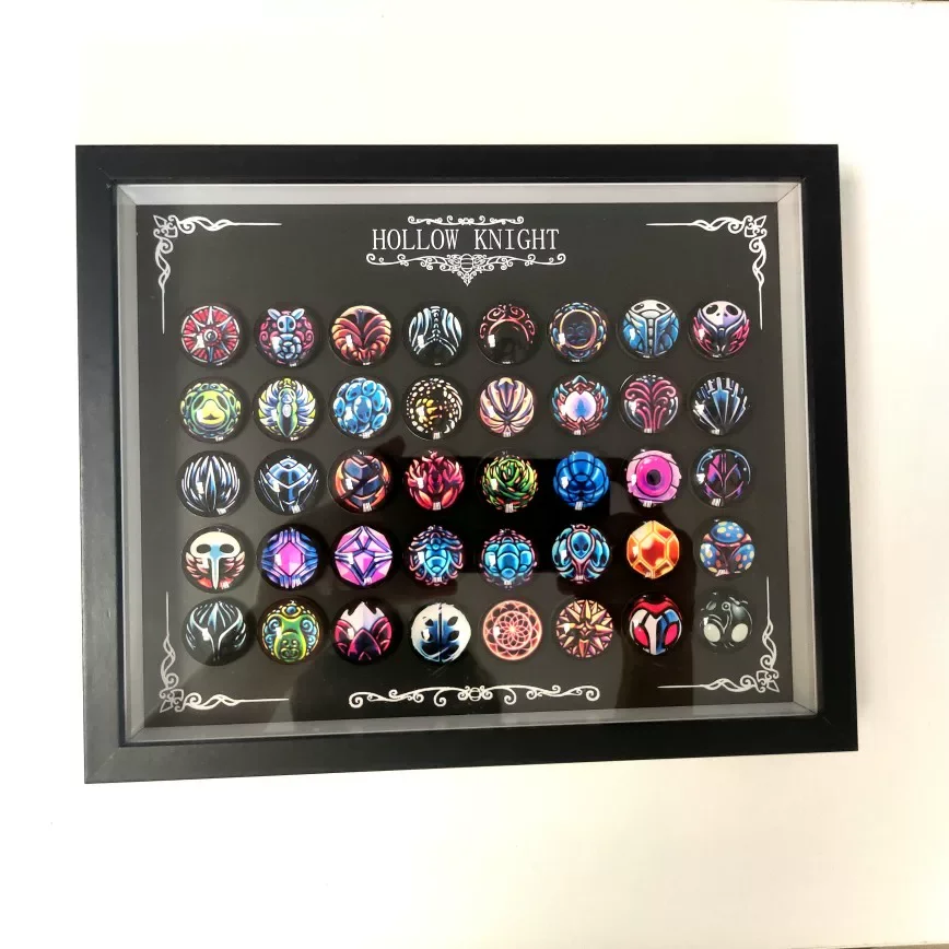 Hollow Knight Silksong Charms Full Set Framed Magnetic Collection Fan Merchandise Game Collectible Display For Collectors
Hollow Knight Silksong Charms Full Set Framed Magnetic Collection Fan Merchandise Game Collectible Display For Collectors