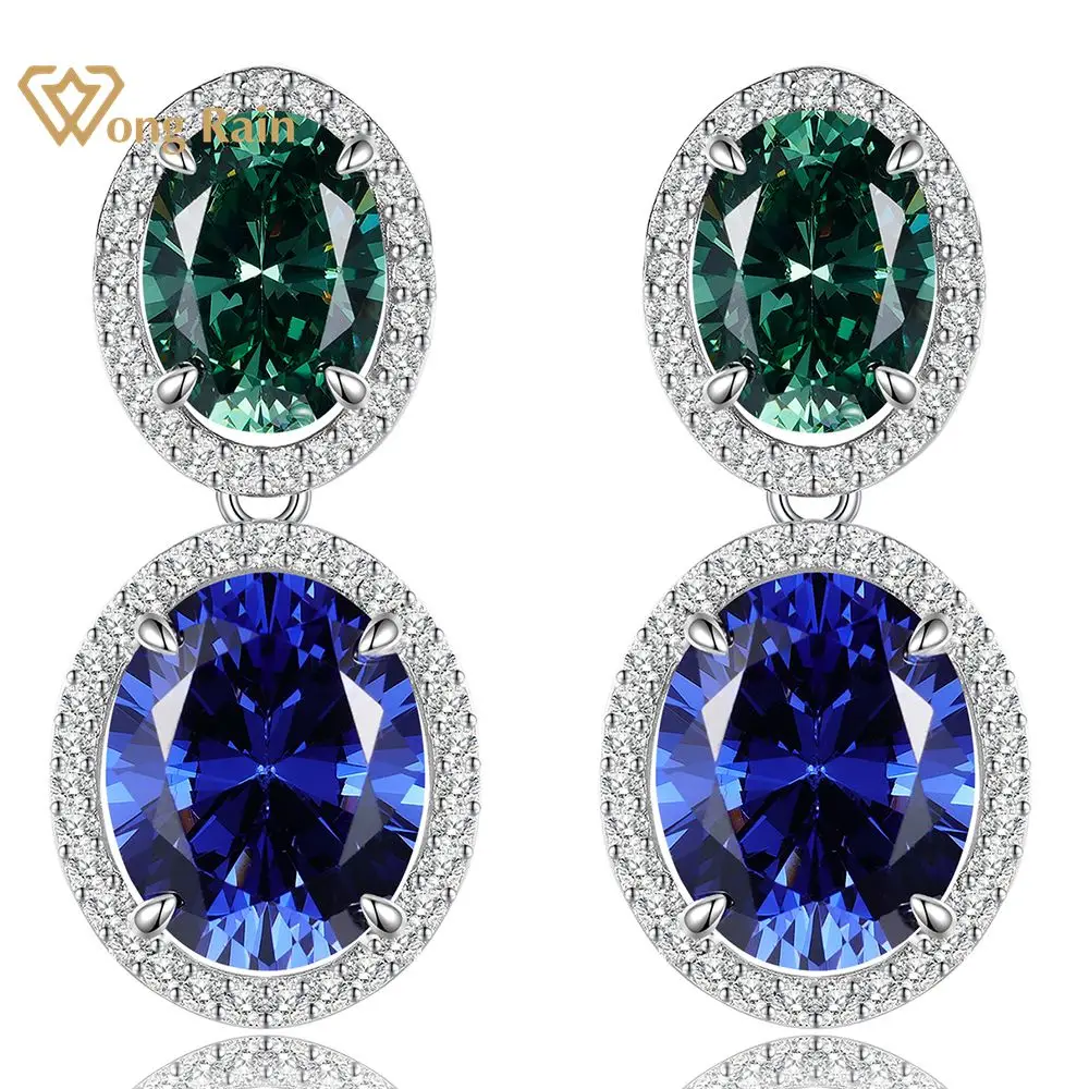 Wong Rain Vintage 925 Sterling Silver Oval 8*10MM Sapphire Gemstone Drop Dangle Earrings for Women Fine Jewelry Free Shipping
Wong Rain Vintage 925 Sterling Silver Oval 8*10MM Sapphire Gemstone Drop Dangle Earrings for Women Fine Jewelry Free Shipping