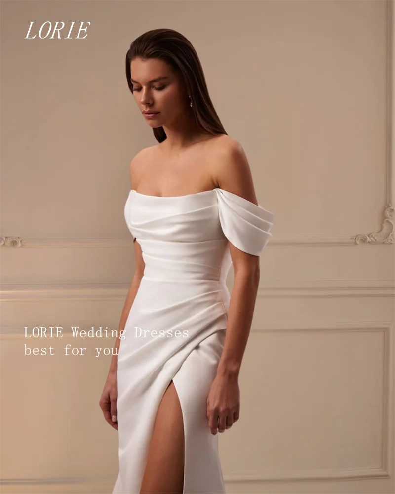 LORIE Gentle Satin Mermaid Wedding Dress Off the shoulder Spaghetti Strap Bridal Dresses Pleat Wedding Gown Customized 2026
LORIE Gentle Satin Mermaid Wedding Dress Off the shoulder Spaghetti Strap Bridal Dresses Pleat Wedding Gown Customized 2026