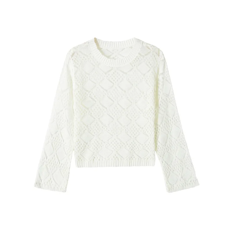Dave&Di 2026 New Summer Retro Long Sleeve Round Neck Hollow Knitted Hoodie Top
Dave&Di 2026 New Summer Retro Long Sleeve Round Neck Hollow Knitted Hoodie Top