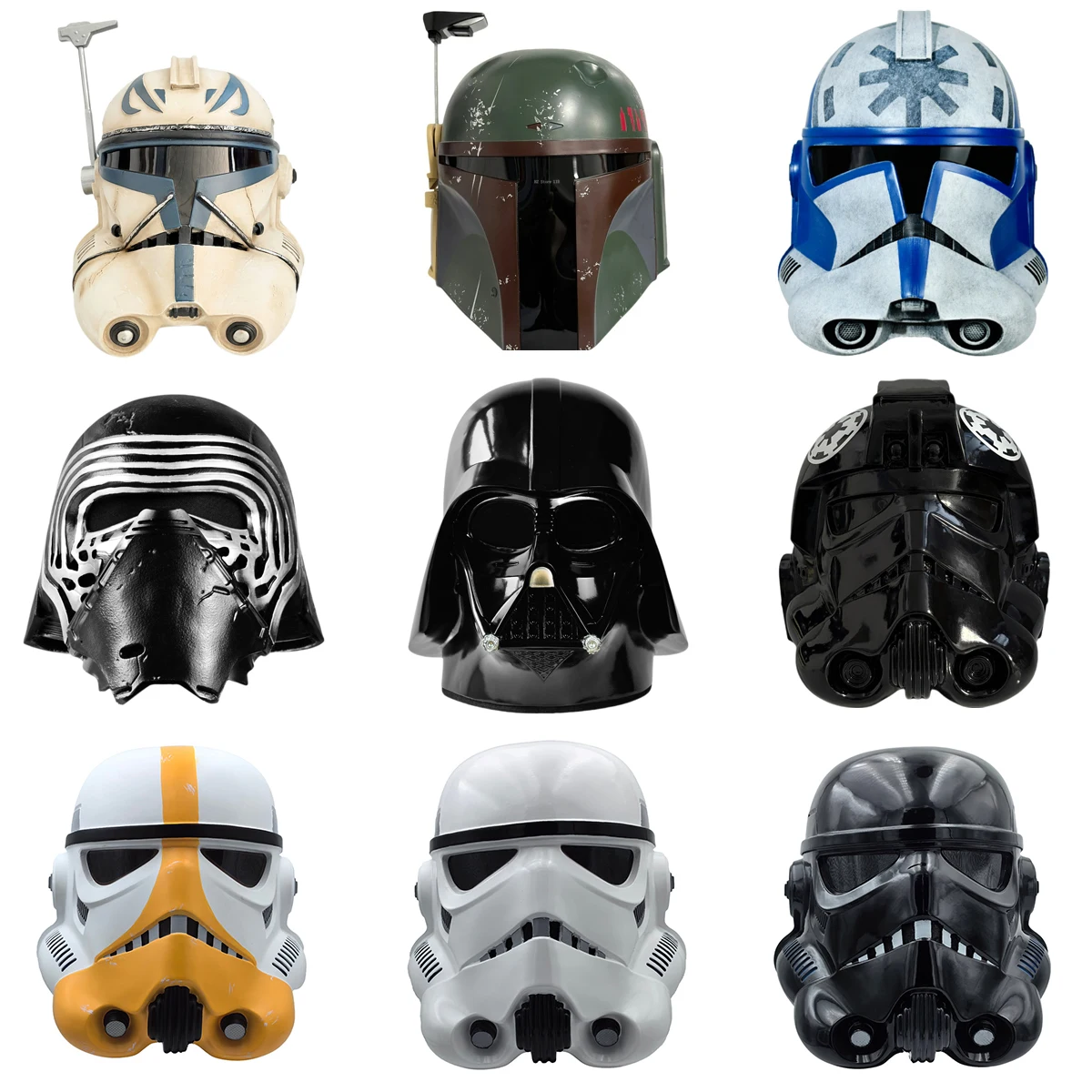 SW Kylo Ren Helmet Commander Jesse Captain Rex Imperial Fighter Imperial Stormtrooper Boba Fett Helmet Halloween Cosplay Mask
SW Kylo Ren Helmet Commander Jesse Captain Rex Imperial Fighter Imperial Stormtrooper Boba Fett Helmet Halloween Cosplay Mask
