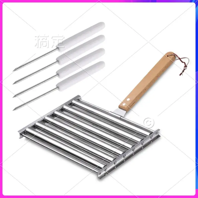 NEW-Stainless Steel Hot Dog Roller For Grill, BBQ Sausage Roller Rack With Wood Handle,Portable Barbecue Essentials Tools Durabl
NEW-Stainless Steel Hot Dog Roller For Grill, BBQ Sausage Roller Rack With Wood Handle,Portable Barbecue Essentials Tools Durabl