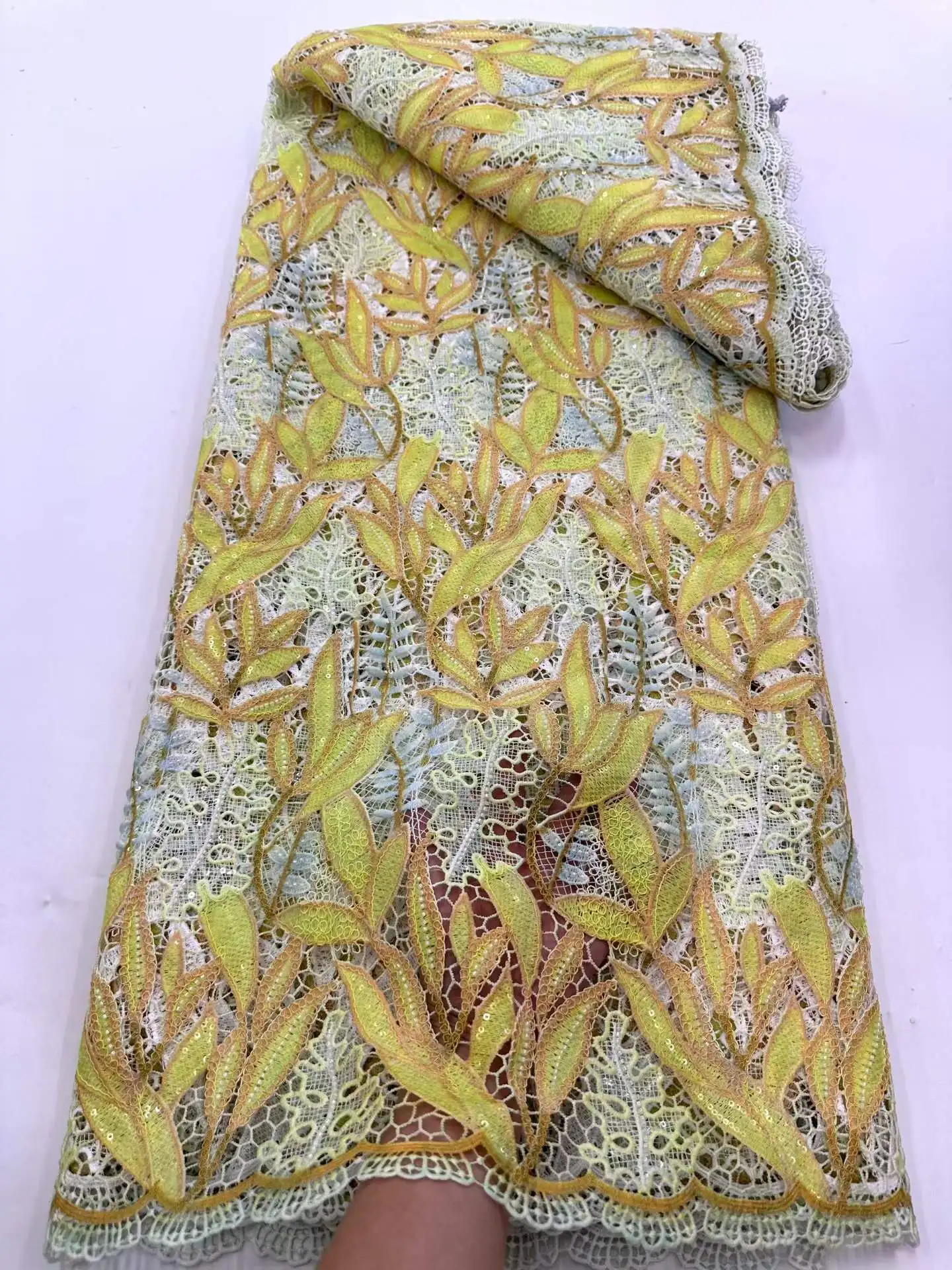 Luxury African Beads Water Soluble Lace Fabric 2026 High Quality Nigerian Guipure Cord Lace For Women Wedding Dresses Sew
Luxury African Beads Water Soluble Lace Fabric 2026 High Quality Nigerian Guipure Cord Lace For Women Wedding Dresses Sew