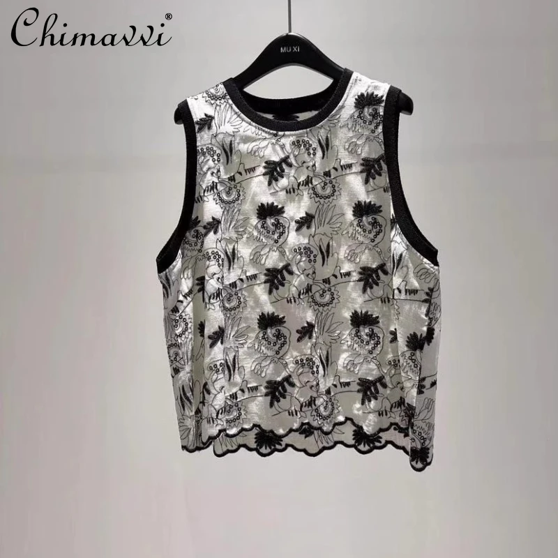 2025 New European Goods Heavy Industry Summer Round Neck Niche Design Sense Casual Simple Generous Thin Vest For Women
2025 New European Goods Heavy Industry Summer Round Neck Niche Design Sense Casual Simple Generous Thin Vest For Women