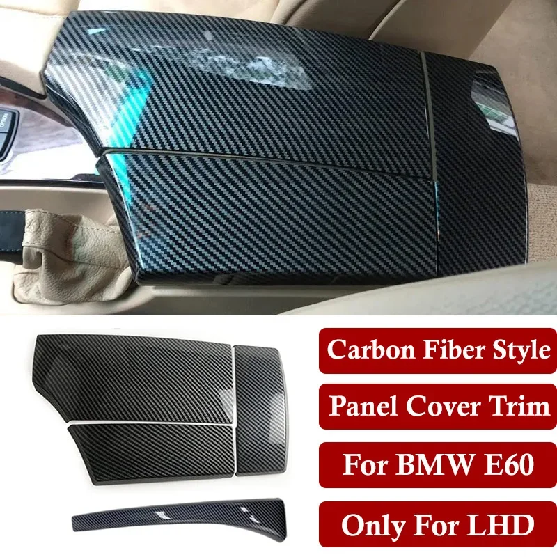 LHD Car Center Console Armrest Box Cover Side Panel Trim Strip Carbon Fiber Style For BMW 5 Series E60 E61 2004 2005 2006-2010
LHD Car Center Console Armrest Box Cover Side Panel Trim Strip Carbon Fiber Style For BMW 5 Series E60 E61 2004 2005 2006-2010
