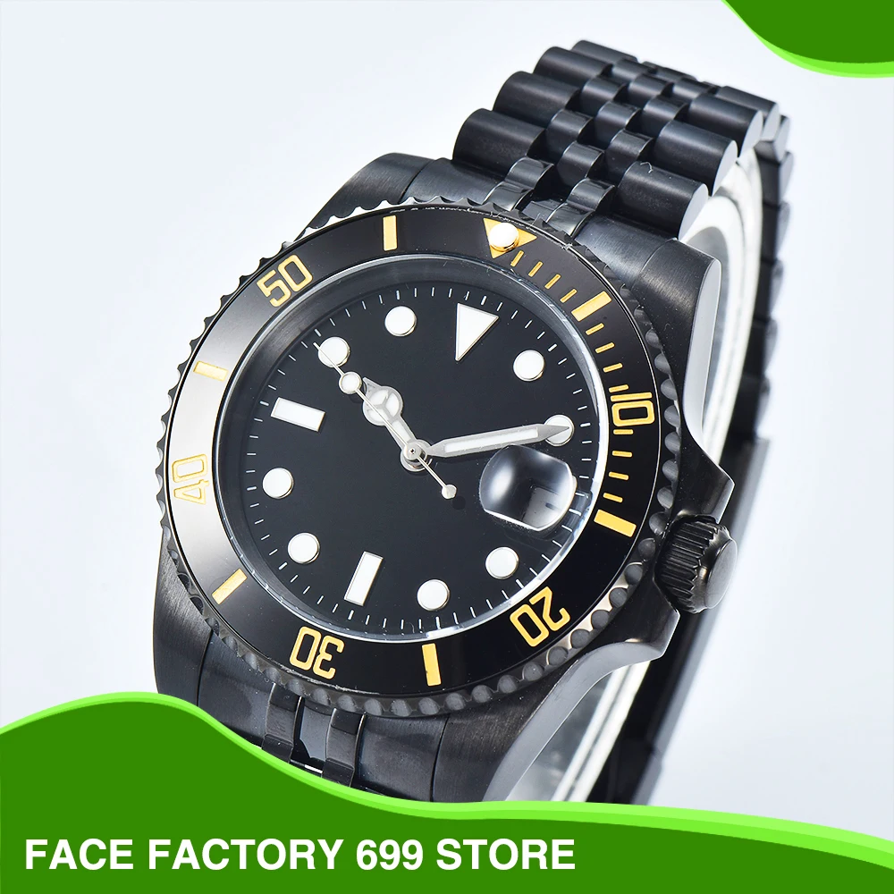 Luxury 40mm Automatic Mechanical Watch Japan NH35 Caliber Sapphire Glass Luminous Waterproof Black PVD Celebrity Men's Watch
Luxury 40mm Automatic Mechanical Watch Japan NH35 Caliber Sapphire Glass Luminous Waterproof Black PVD Celebrity Men's Watch