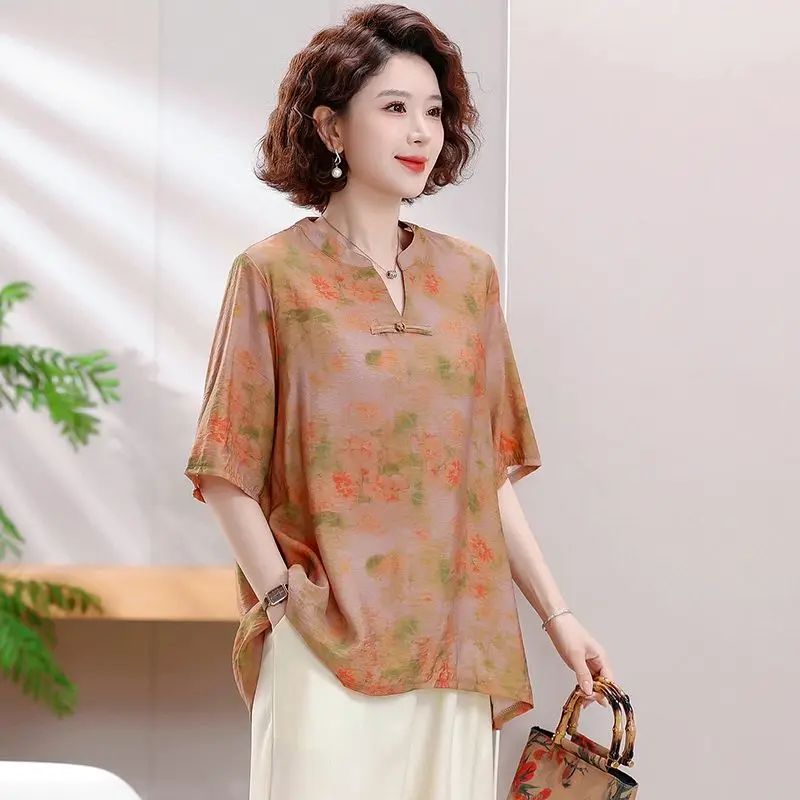 Women's Floral Print Linen Cotton Blouse 3/4 Sleeve Loose Summer Tops For Middle Aged
Women's Floral Print Linen Cotton Blouse 3/4 Sleeve Loose Summer Tops For Middle Aged