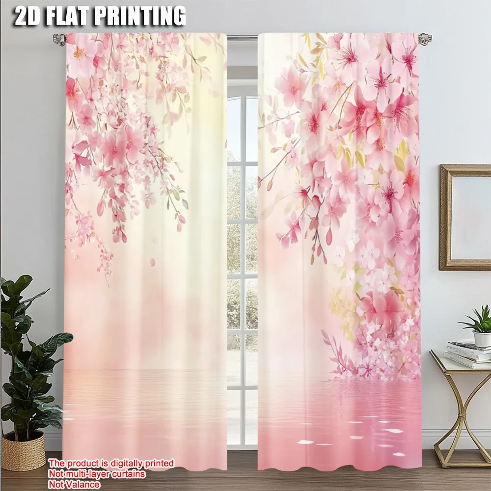 2pcs, Print Curtains 2D print Garden Pink Flowers Machine Washable Fabric (without rod) Outdoor Decorations Ldeal for Bedroom,
2pcs, Print Curtains 2D print Garden Pink Flowers Machine Washable Fabric (without rod) Outdoor Decorations Ldeal for Bedroom,