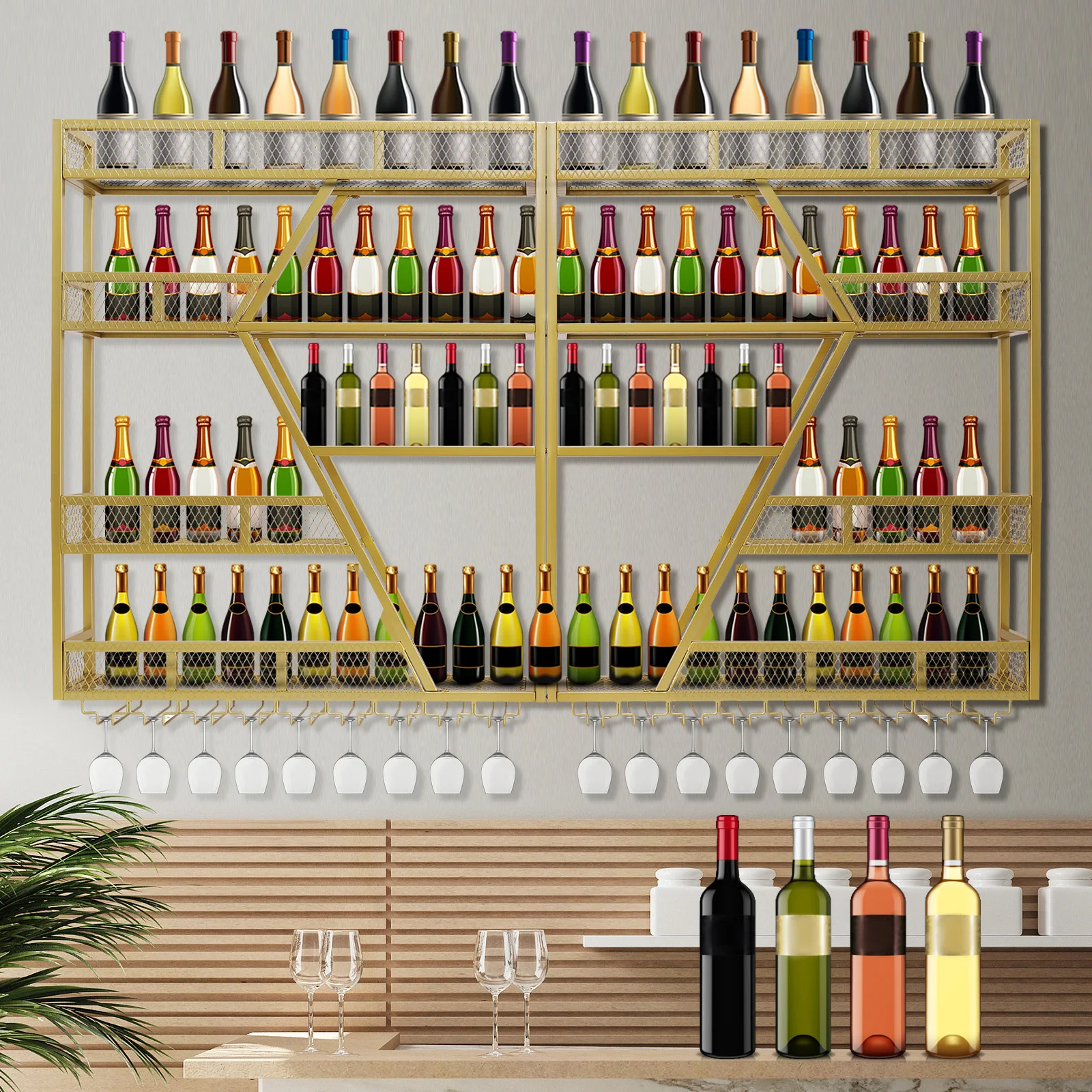 Металлическая полка для хранения и демонстрации винных бутылок с держателем для бокалов, подвесная стойка для хранения алкоголя для дома и столовой
Металлическая полка для хранения и демонстрации винных бутылок с держателем для бокалов, подвесная стойка для хранения алкоголя для дома и столовой
