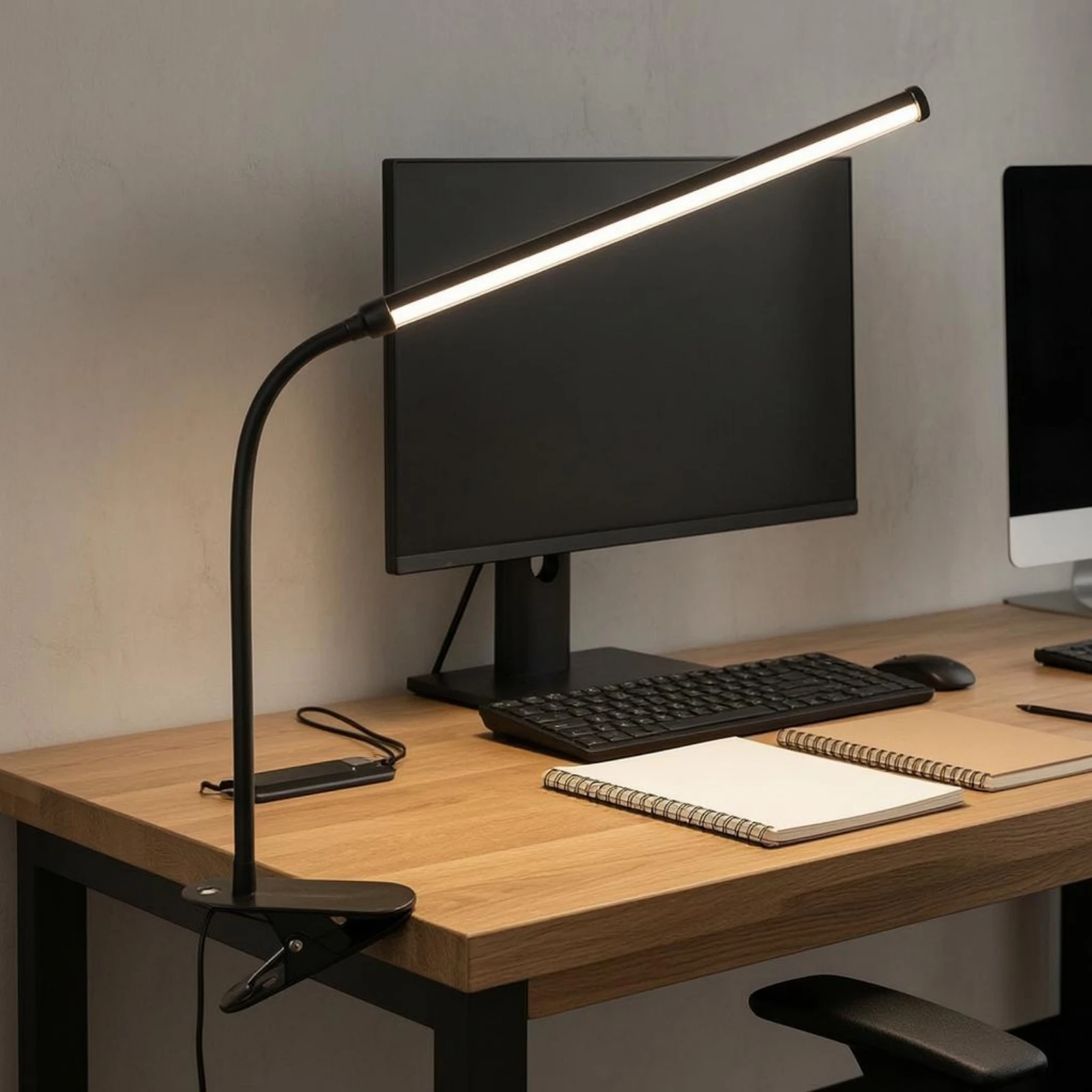 Clamp-on Desk Lamp Dimmable USB Powered Desk Lamp Household Item Wide Beam
Clamp-on Desk Lamp Dimmable USB Powered Desk Lamp Household Item Wide Beam