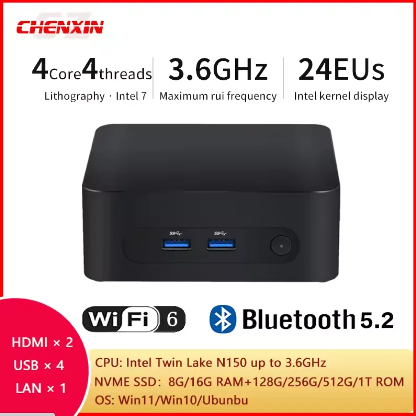 Новый четырехъядерный мини-карманный ПК ZX03 Intel Alder Lake-N150 Windows11 16G DDR4 1 ТБ SSD WIFI5 RJ45 1000M 4K Dual HDMI Desktop Host PC
Новый четырехъядерный мини-карманный ПК ZX03 Intel Alder Lake-N150 Windows11 16G DDR4 1 ТБ SSD WIFI5 RJ45 1000M 4K Dual HDMI Desktop Host PC