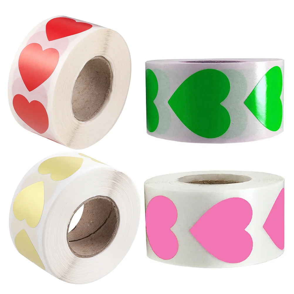 4 Rolls Heart Sticker Self Adhesive Wedding Packaging Stickers Gift Label Shaped Decoration
4 Rolls Heart Sticker Self Adhesive Wedding Packaging Stickers Gift Label Shaped Decoration