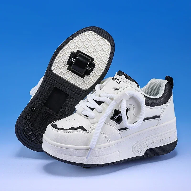 Kids Sneakers Girls' Shoes 2025 New Boys' Leather-faced Roller Skates Children Can Go To School Detachable Roller Skate Shoes
Kids Sneakers Girls' Shoes 2025 New Boys' Leather-faced Roller Skates Children Can Go To School Detachable Roller Skate Shoes