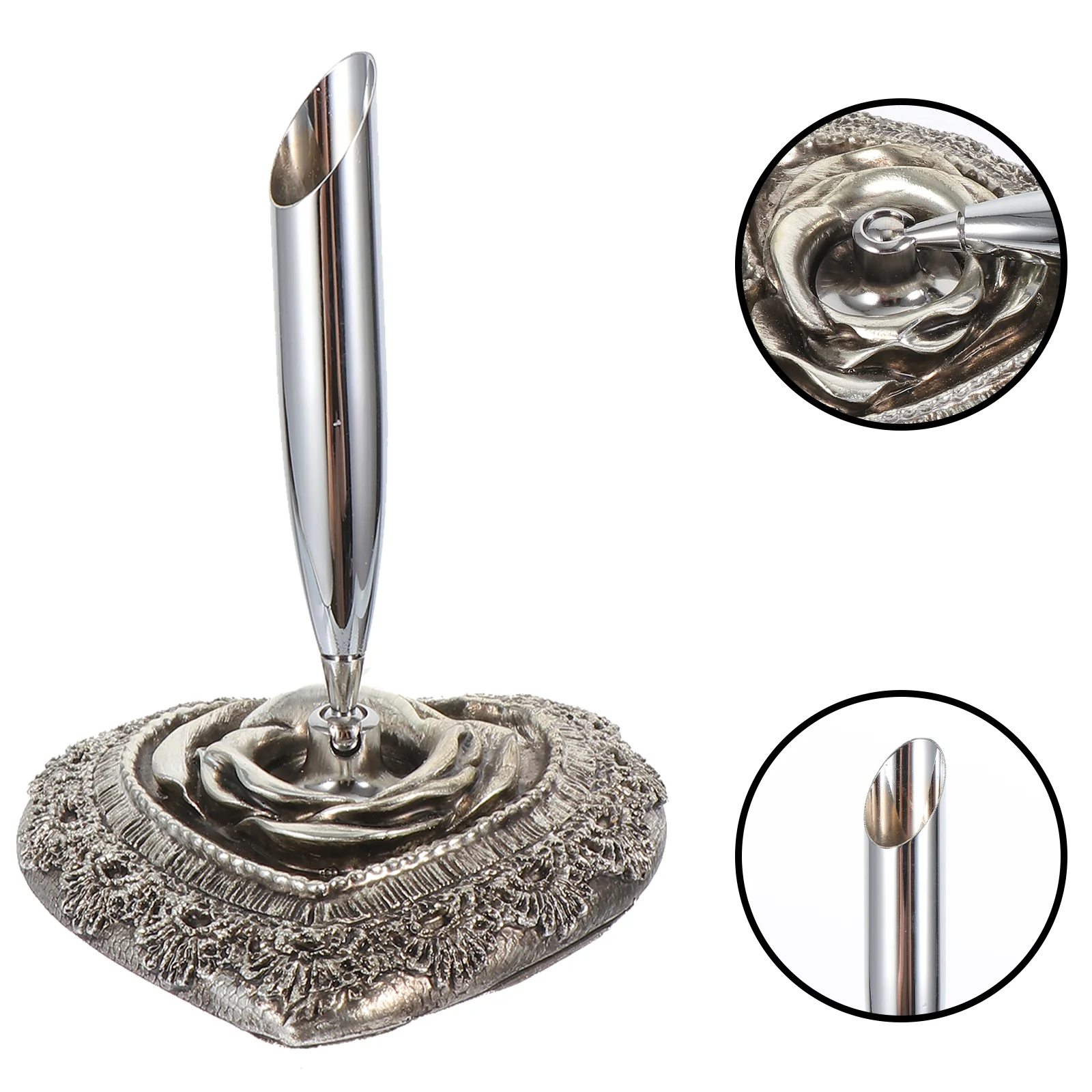 Pencil Holder Useful Rest Rack Fountain Containers Retro Quill Silver Storage Office
Pencil Holder Useful Rest Rack Fountain Containers Retro Quill Silver Storage Office
