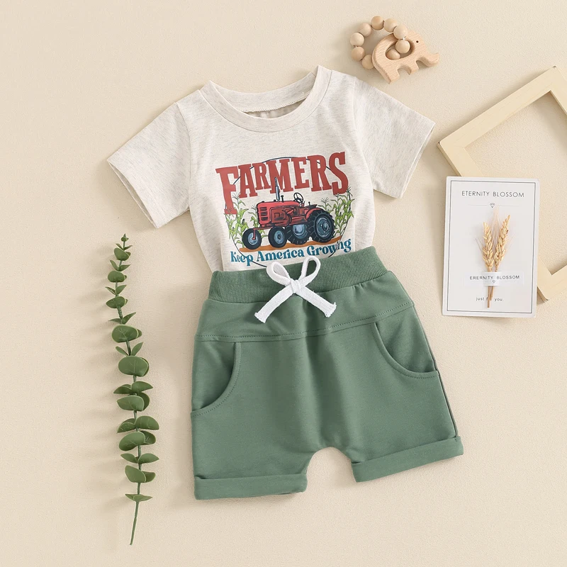Baby Boy Summer Clothes Toddler Clothing Short Sleeve Retro Country T-Shirt Tee Tops Casual Shorts Sets
Baby Boy Summer Clothes Toddler Clothing Short Sleeve Retro Country T-Shirt Tee Tops Casual Shorts Sets