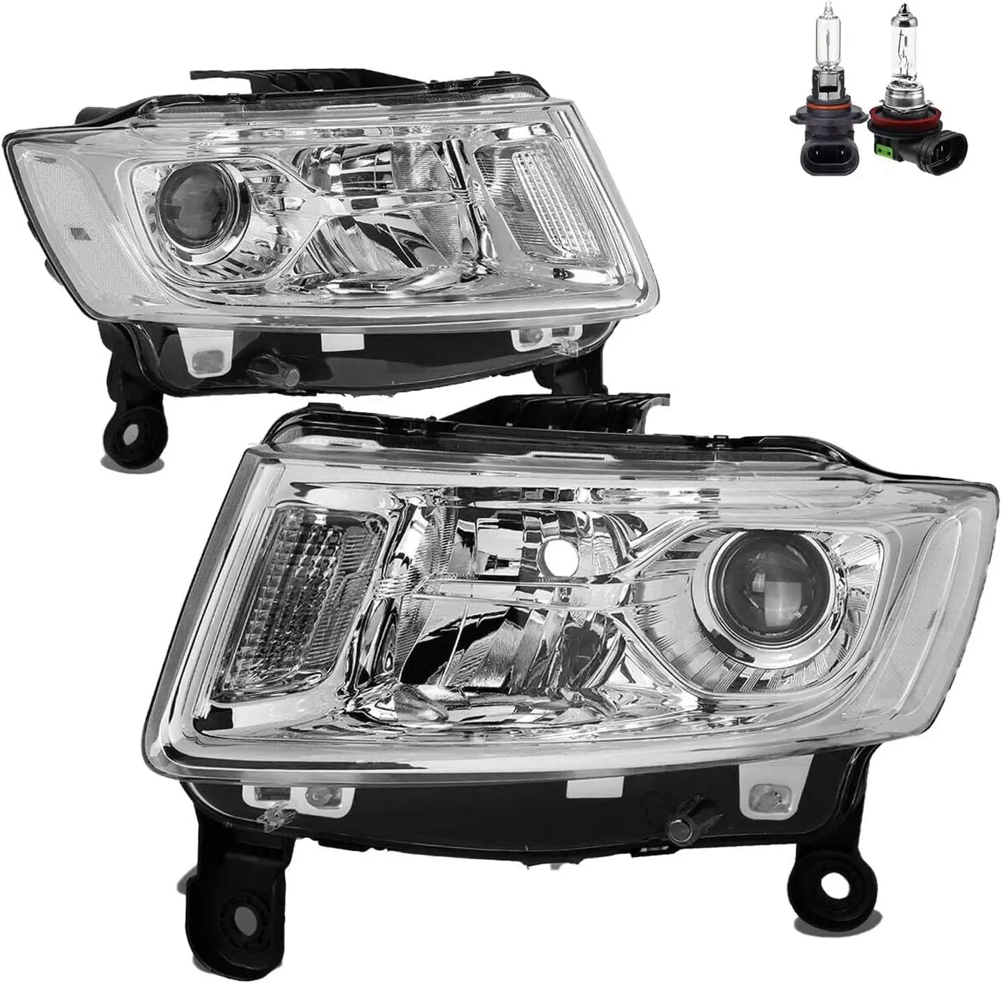 Замена фары в сборе для Jeep Grand Cherokee 2014-2016 гг., хромированный корпус, прозрачные отражатели в комплекте
Замена фары в сборе для Jeep Grand Cherokee 2014-2016 гг., хромированный корпус, прозрачные отражатели в комплекте