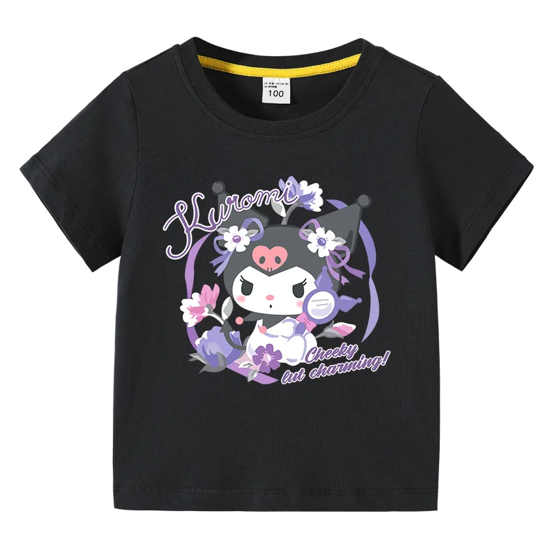 Kids Girls Summer Short-sleeved T-shirt Cute Cartoon Kuromi Flower T Shirts Baby Boys and Girls T-shirt Tees Tops Cotton 2-10y
Kids Girls Summer Short-sleeved T-shirt Cute Cartoon Kuromi Flower T Shirts Baby Boys and Girls T-shirt Tees Tops Cotton 2-10y