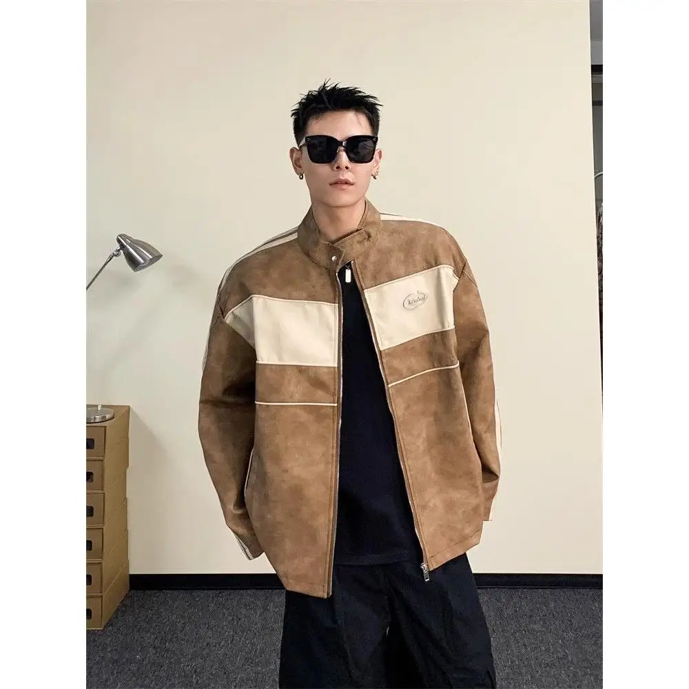 Ретро американский мотоцикл Sle изношенный кожаный джет свободного покроя воротник-стойка для мужчин и женщин элитный повседневный модный
Ретро американский мотоцикл Sle изношенный кожаный джет свободного покроя воротник-стойка для мужчин и женщин элитный повседневный модный