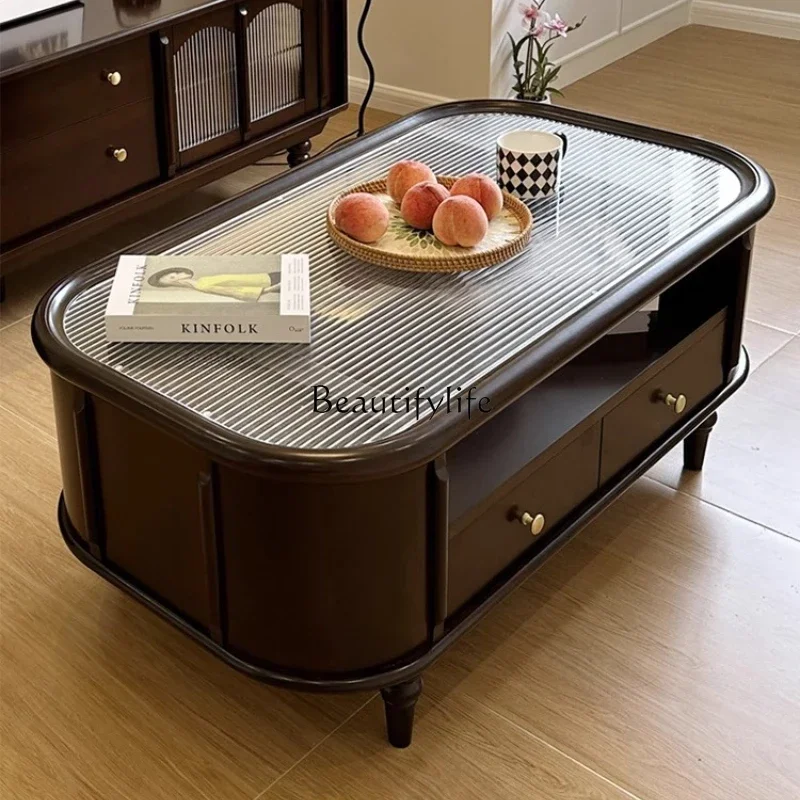 LJYAmerican Style Pure Solid Wood Coffee Table Living Room Light French Retro Home Tea Table Coffee Table
LJYAmerican Style Pure Solid Wood Coffee Table Living Room Light French Retro Home Tea Table Coffee Table