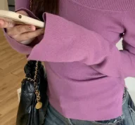 Angled Shoulder Knitted Bottoming Shirt Long-sleeved Women's Autumn Soft Waxy Sweater Tight Waisted One-line Collar Top Pullover
Angled Shoulder Knitted Bottoming Shirt Long-sleeved Women's Autumn Soft Waxy Sweater Tight Waisted One-line Collar Top Pullover
