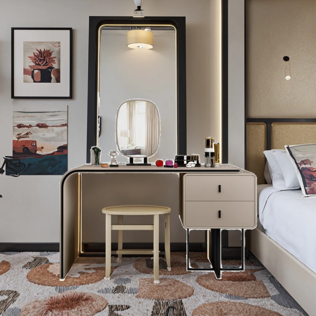 2025 New Arrival Italian Style Solid Wood Makeup Table Light Luxury Dressing Table Storage Cabinet for Small Apartments Master
2025 New Arrival Italian Style Solid Wood Makeup Table Light Luxury Dressing Table Storage Cabinet for Small Apartments Master