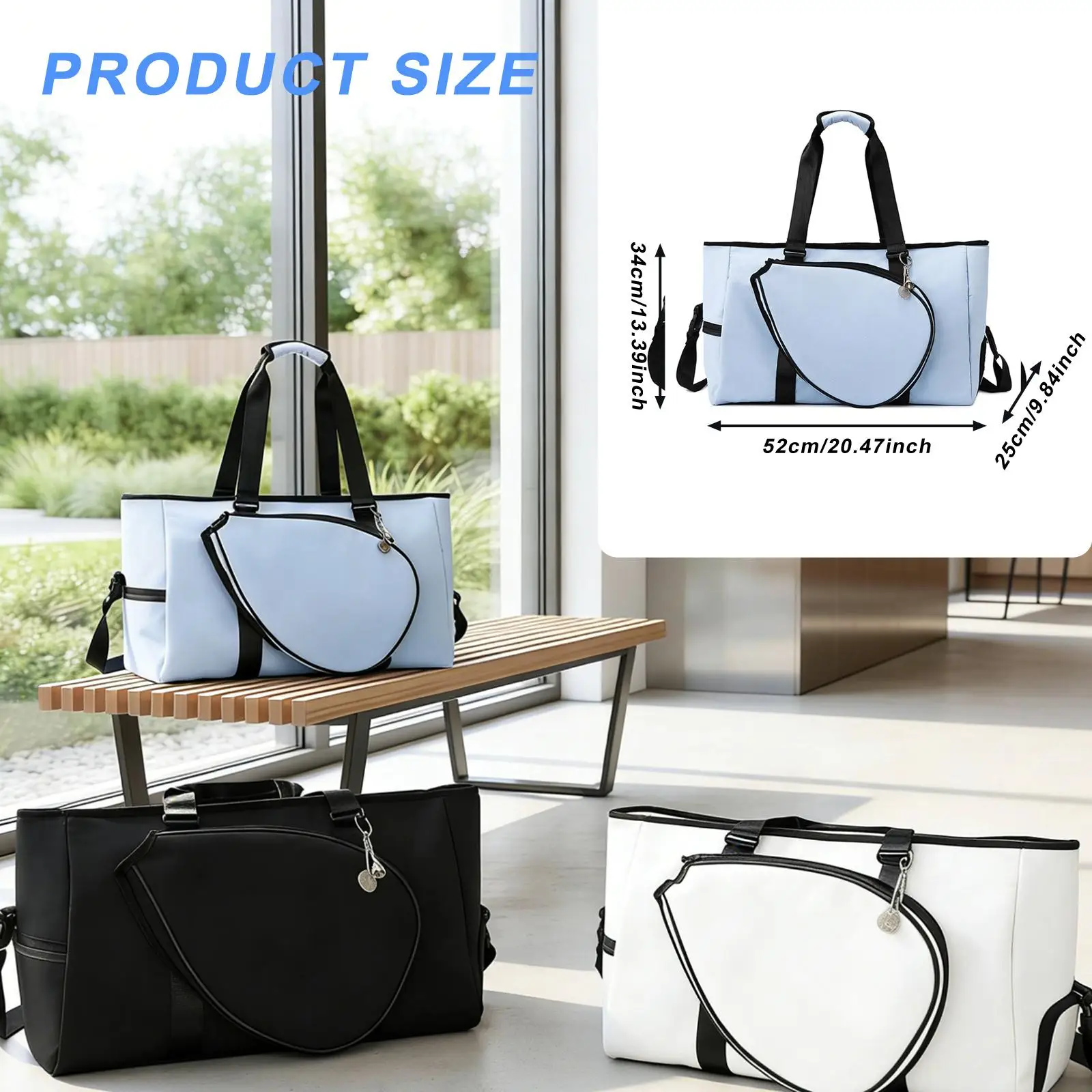 Badminton Racket Shoulder Bag with Zipper Large Capacity Tote Badminton Racquet Carry Bag for Men Women with Shoe Compartment
Badminton Racket Shoulder Bag with Zipper Large Capacity Tote Badminton Racquet Carry Bag for Men Women with Shoe Compartment