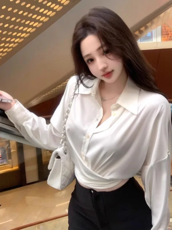 Korean Style V-Neck Long Sleeve Drawstring Chiffon Shirt Sexy High Waist Suit Pants Two-Piece Set Casual Commute Fashion
Korean Style V-Neck Long Sleeve Drawstring Chiffon Shirt Sexy High Waist Suit Pants Two-Piece Set Casual Commute Fashion