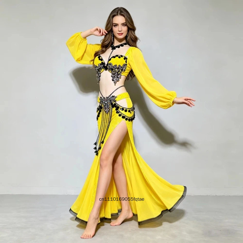 New Style Belly Dance Costume Set Oriental Dance Performance Outfit Sexy Slimming Long Skirt Women Group Stage Dance Wear
New Style Belly Dance Costume Set Oriental Dance Performance Outfit Sexy Slimming Long Skirt Women Group Stage Dance Wear