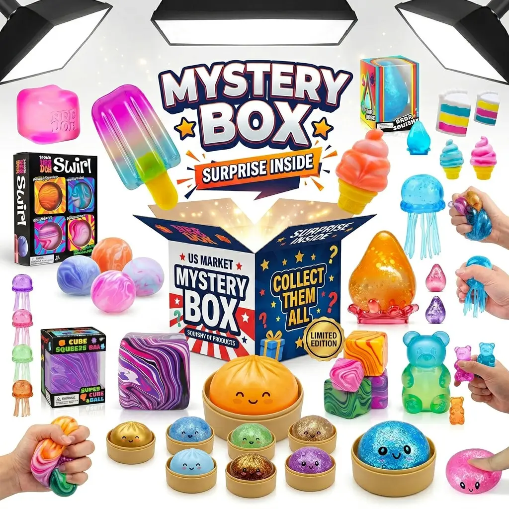 2026 Crystal Ne EDoh Surprise Box - Assorted Stress Relief Squeeze Toys, Gummy Bear & Pig Shaped Squishies, Rainbow Glob Balls & Textured Puffer Toys, Anxiety Relief Sensory Fidget Toys For Kids Teens Adults, Mystery Blind Box Gift Set
2026 Crystal Ne EDoh Surprise Box - Assorted Stress Relief Squeeze Toys, Gummy Bear & Pig Shaped Squishies, Rainbow Glob Balls & Textured Puffer Toys, Anxiety Relief Sensory Fidget Toys For Kids Teens Adults, Mystery Blind Box Gift Set