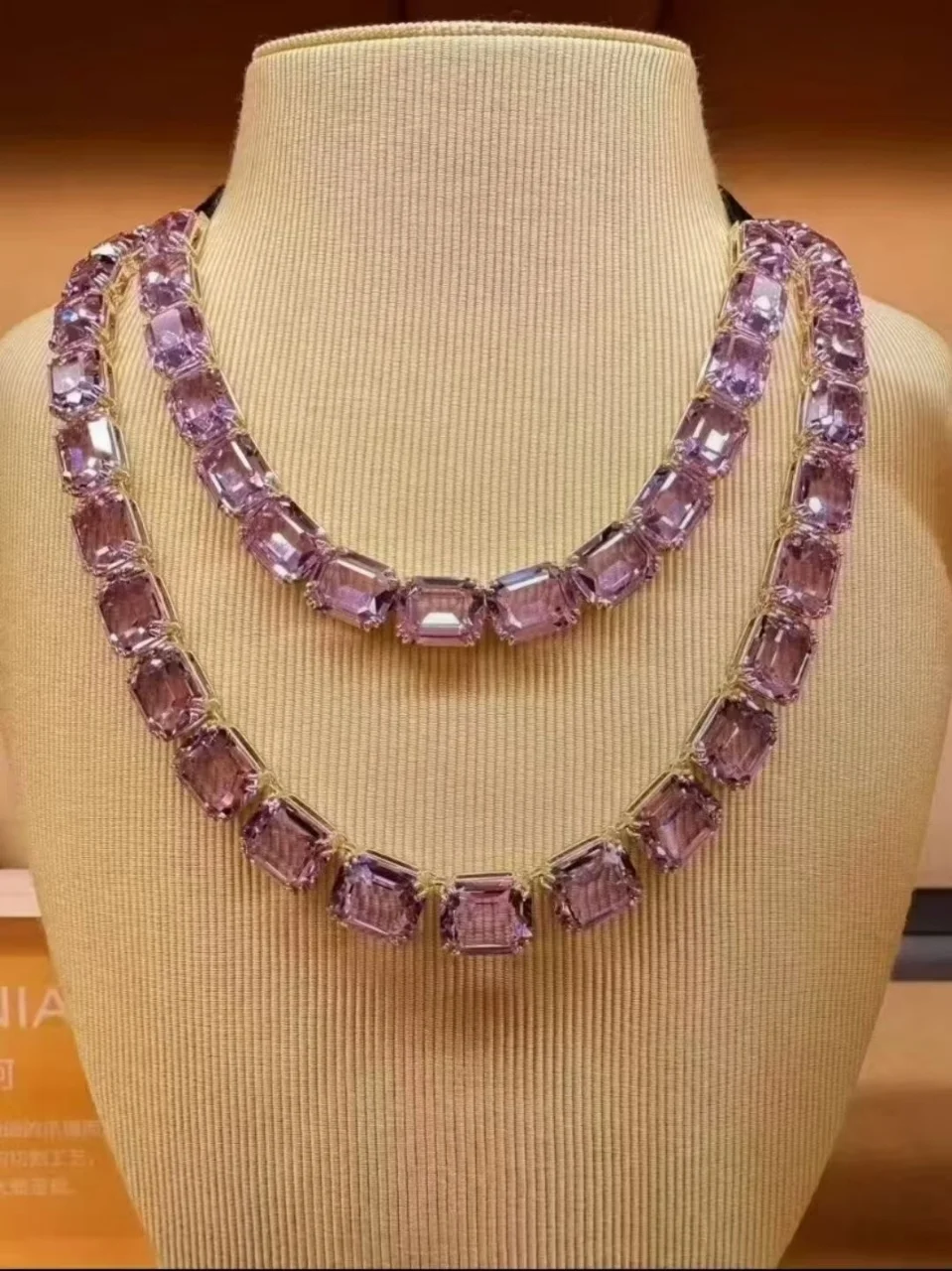 Orignal Square Purple Crystal Choker 18K Gold Plated Quartz Tennis Necklace Rope Jewelry For Women Wedding Party Luxury Gifts
Orignal Square Purple Crystal Choker 18K Gold Plated Quartz Tennis Necklace Rope Jewelry For Women Wedding Party Luxury Gifts