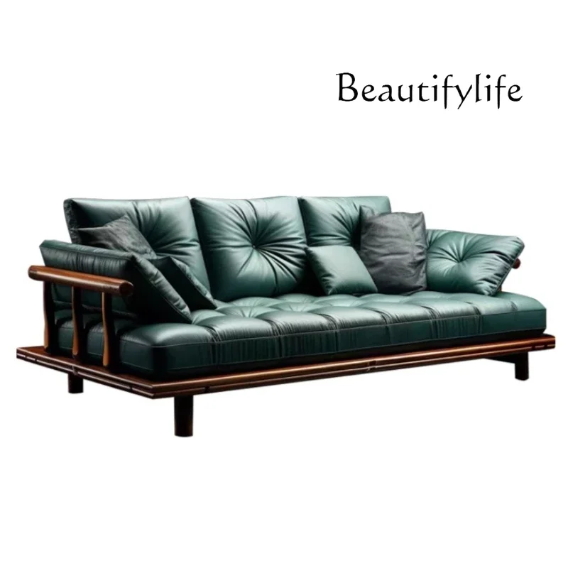 Small apartment home style new minimalist sofa walnut solid wood three-person straight sofa
Small apartment home style new minimalist sofa walnut solid wood three-person straight sofa